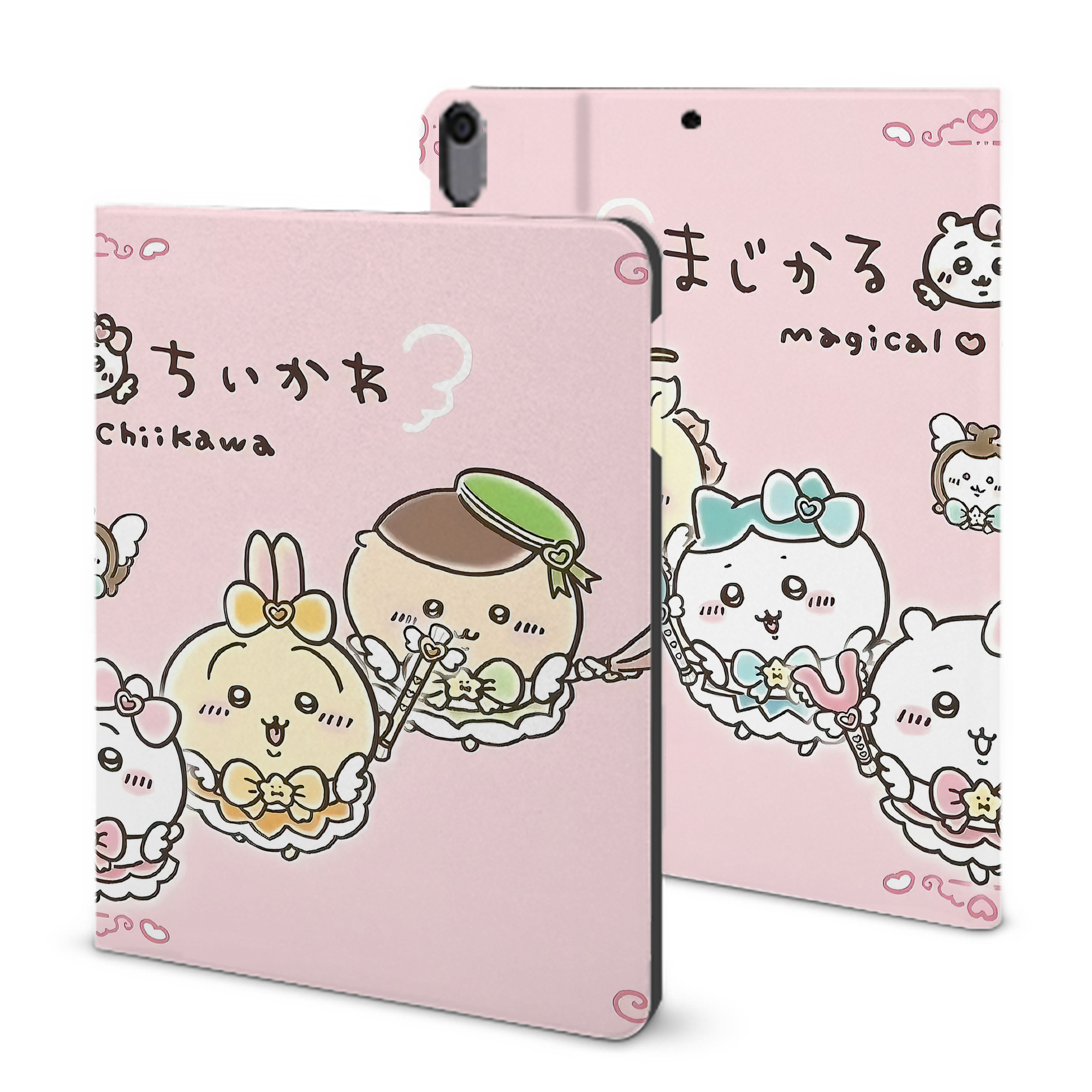 （画像用） ちいかわ Chii-kawa IPad ケース ブック型 PUレザー TPU 耐衝撃 軽量 薄型 ペン収納なし 全面保護 IPad 各モデル対応